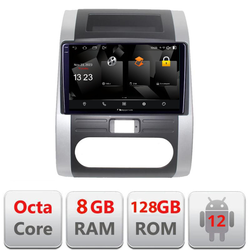 Navigatie Android Nissan X-Trail 2007-2013, QLED 2K, 8GB RAM, 128GB