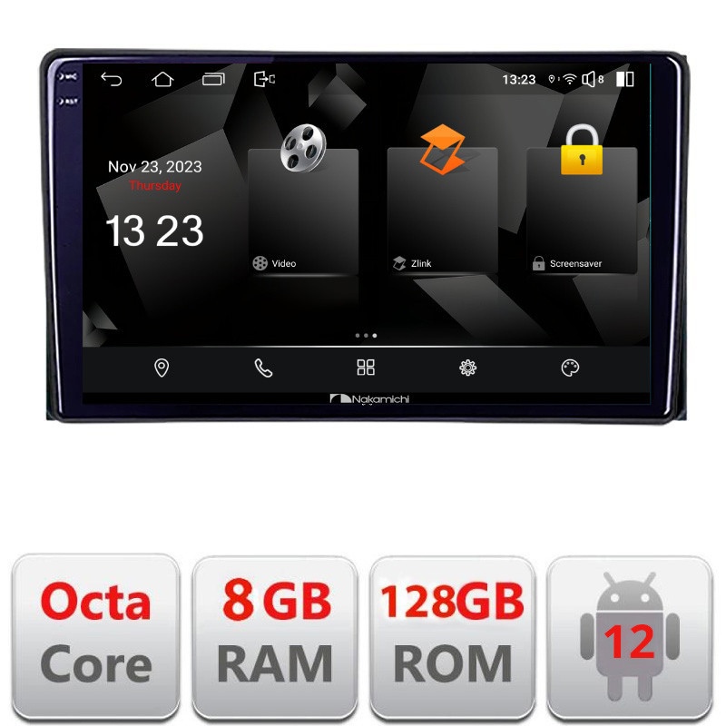 Navigație Toyota Auris 2007-2013 Android 12, 2K QLED, 8GB RAM, 128GB