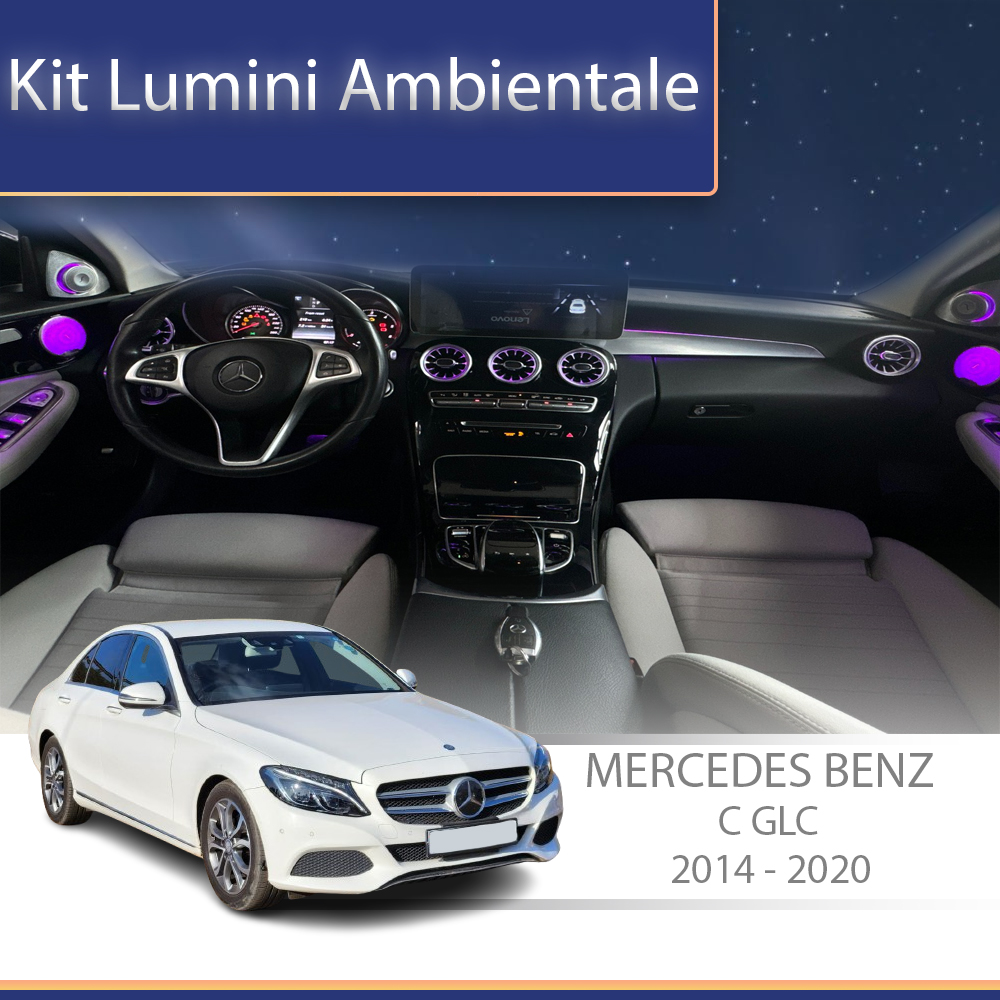 Lumini ambientale trim pasager față Mercedes C W205 și GLC X253