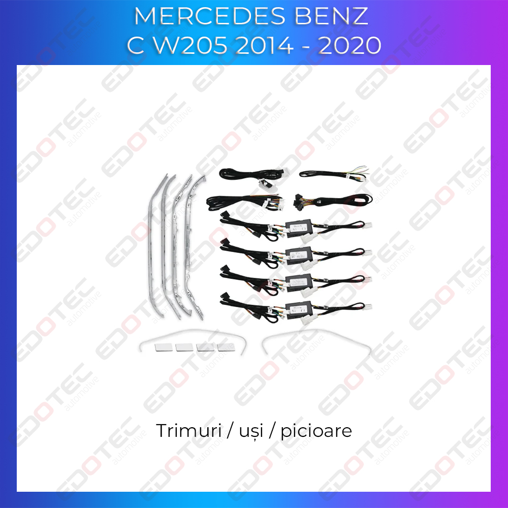 Lumini ambientale Mercedes C W205 si GLC X253 pentru usi si picioare