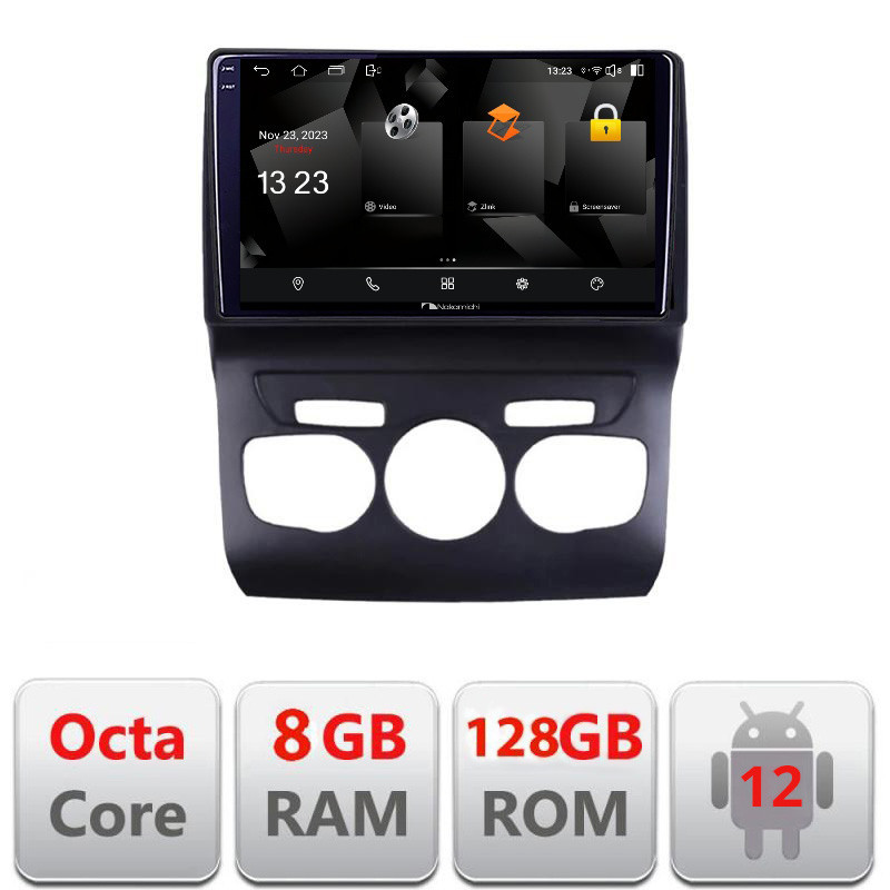 Navigație Citroen C4 2011-2016 Android 12 QLED 2K 8GB RAM 128GB 4G