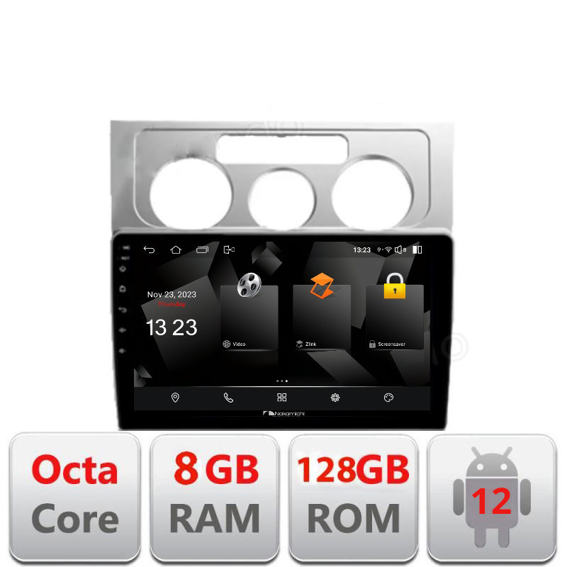 Navigatie Android VW Touran 2003-2010, 2K QLED, 8GB RAM, 128GB