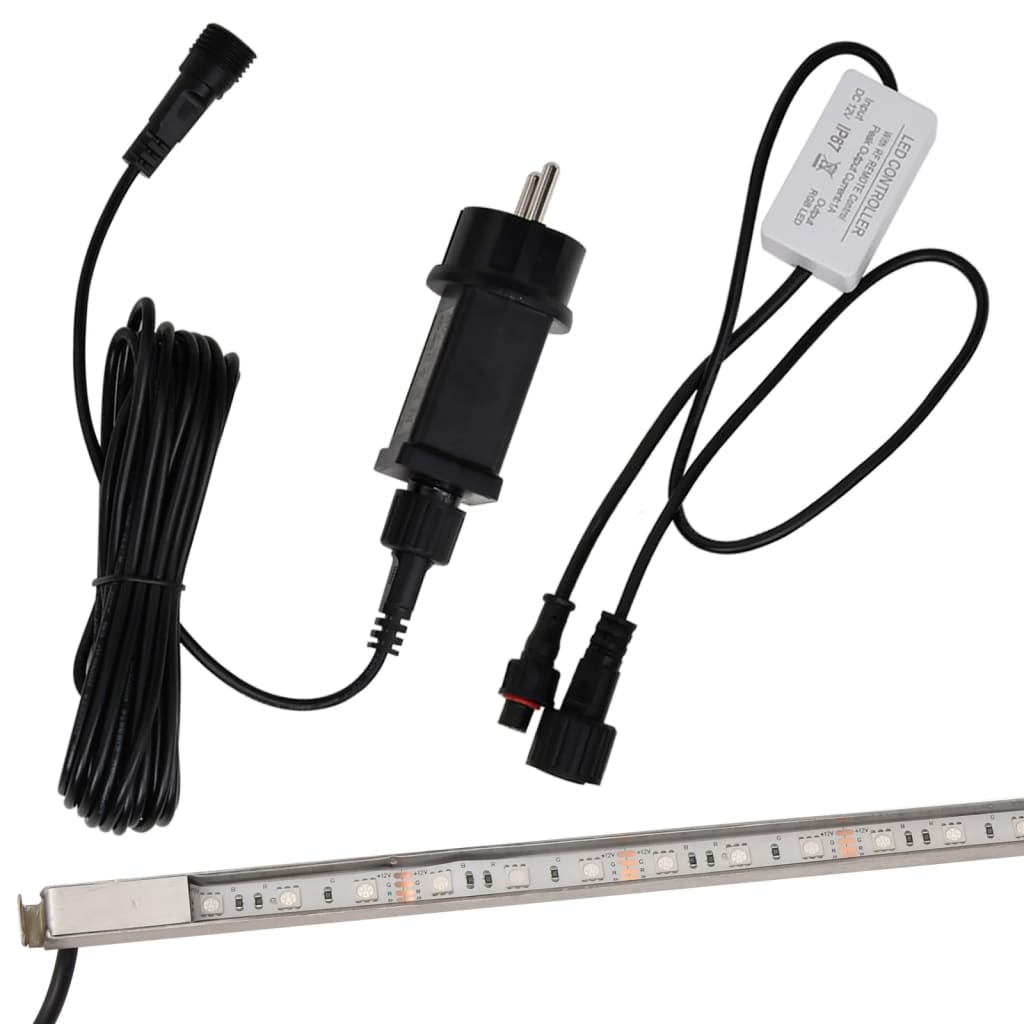 Deversor de cascadă cu LED-uri RGB, 60 cm, oțel inoxidabil GartenMobel Dekor