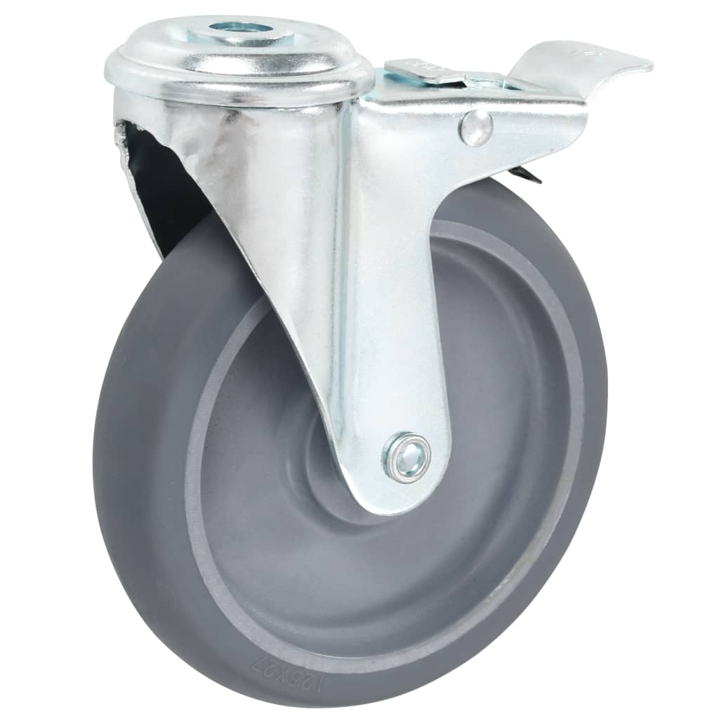 Roți pivotante cu gaură pentru șurub, 16 buc., 125 mm GartenMobel Dekor