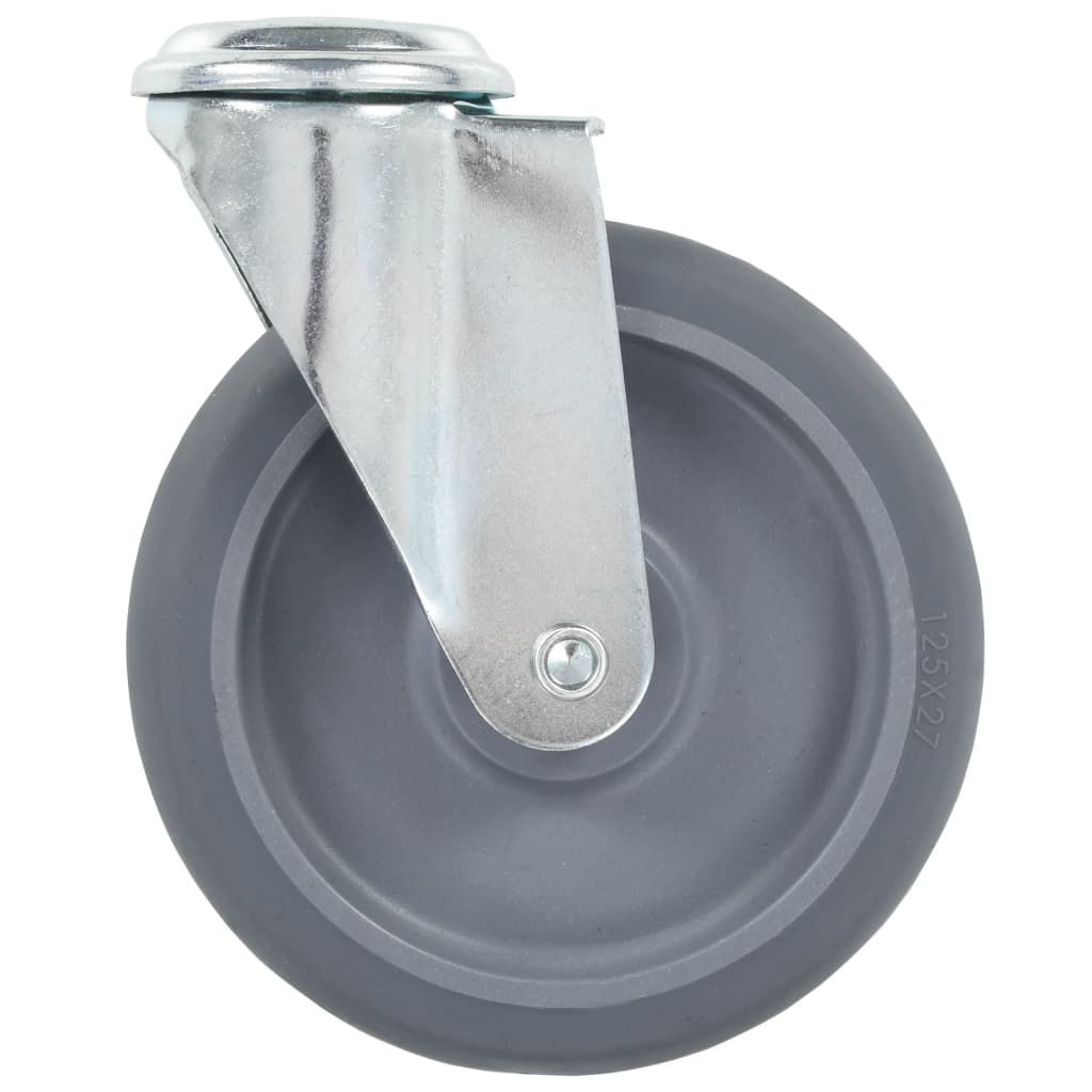 Roți pivotante cu gaură pentru șurub, 8 buc., 125 mm GartenMobel Dekor