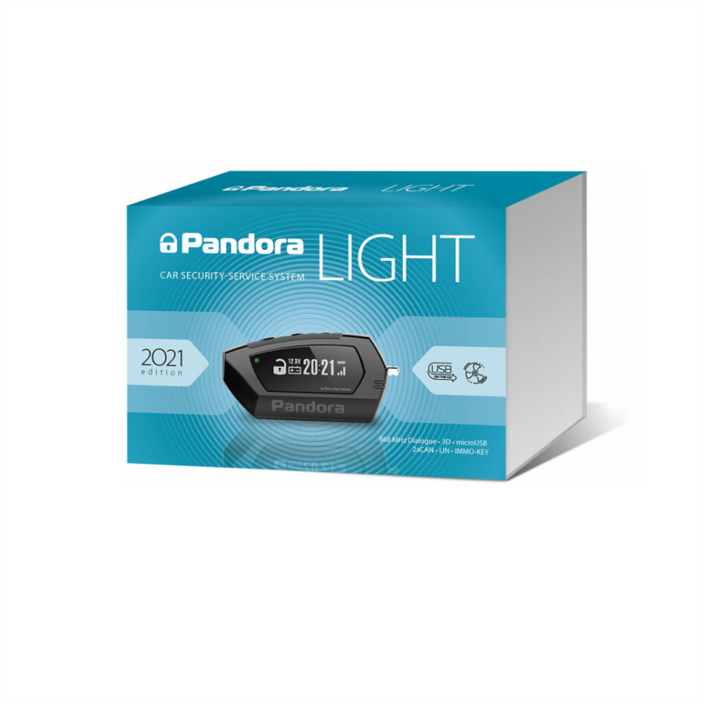 Alarma auto Pandora Light V3 cu pager 868 MHz și 2 conexiuni CAN