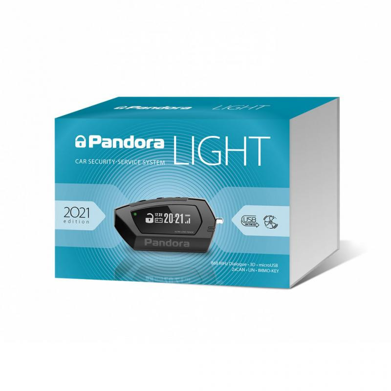 Alarma auto Pandora Light V3 cu pager 868 MHz și 2 conexiuni CAN