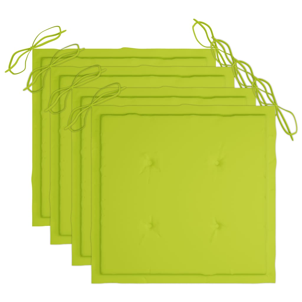 Scaune de grădină cu perne, 4 buc., gri, lemn masiv de acacia GartenMobel Dekor