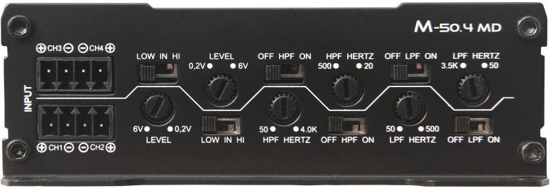 Amplificator auto Audio System M-50.4 MD, 4 canale, micro, clasa D