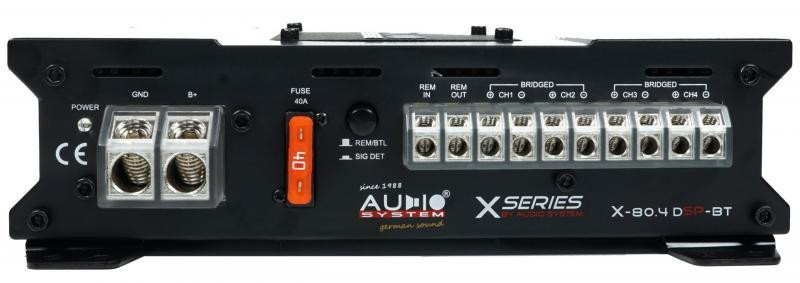 Amplificator auto Audio System X-80.4 DSP-BT, 4 canale, DSP si Bluetooth