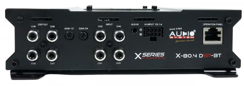 Amplificator auto Audio System X-80.4 DSP-BT, 4 canale, DSP si Bluetooth