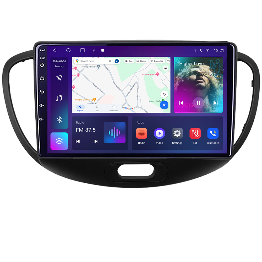 Navigatie Android Hyundai i10 2007-2013, 4GB RAM, 64GB, CarPlay