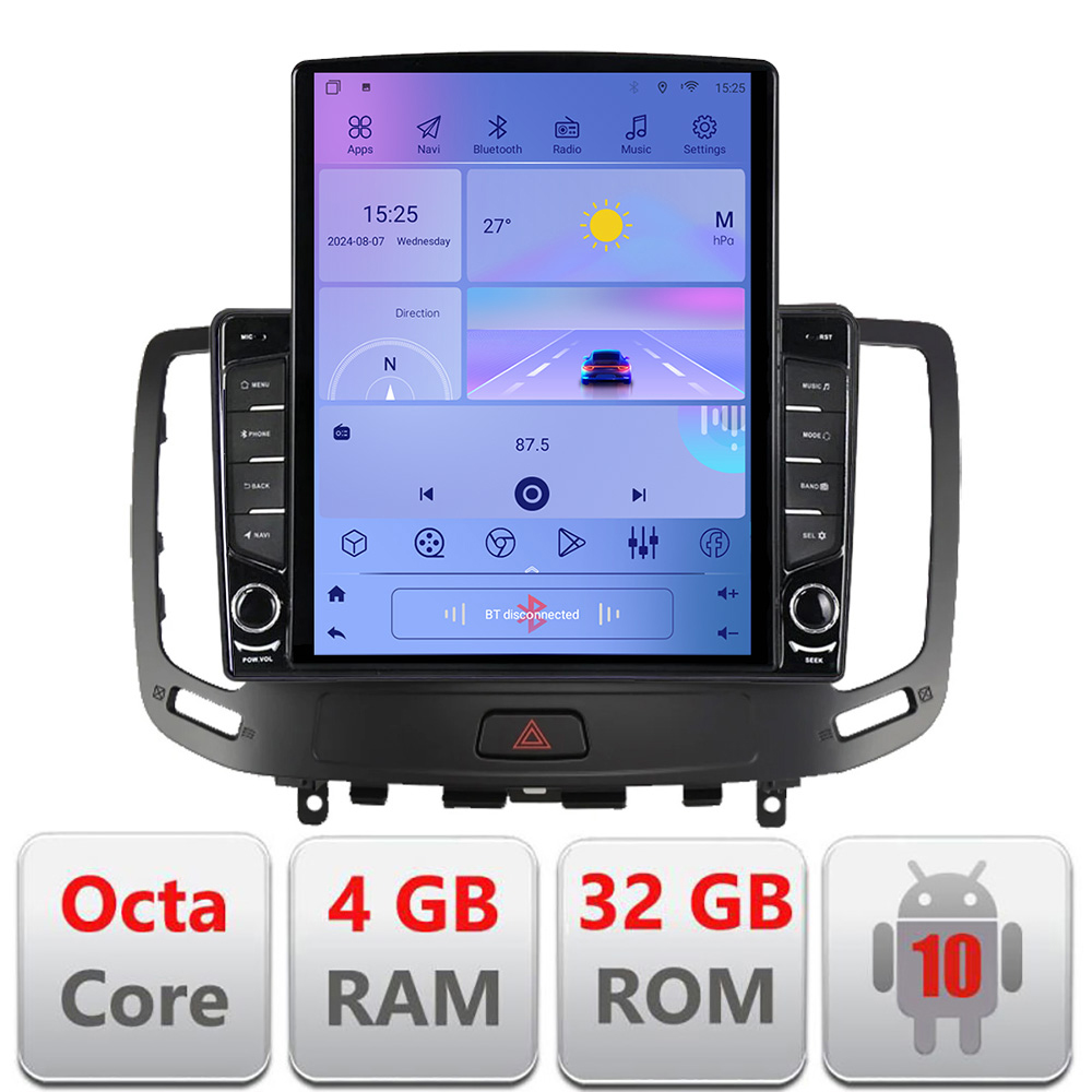 Navigație Android Infiniti G35/G37 2006-2013, ecran 9.7 inch, LTE, 4GB+64GB