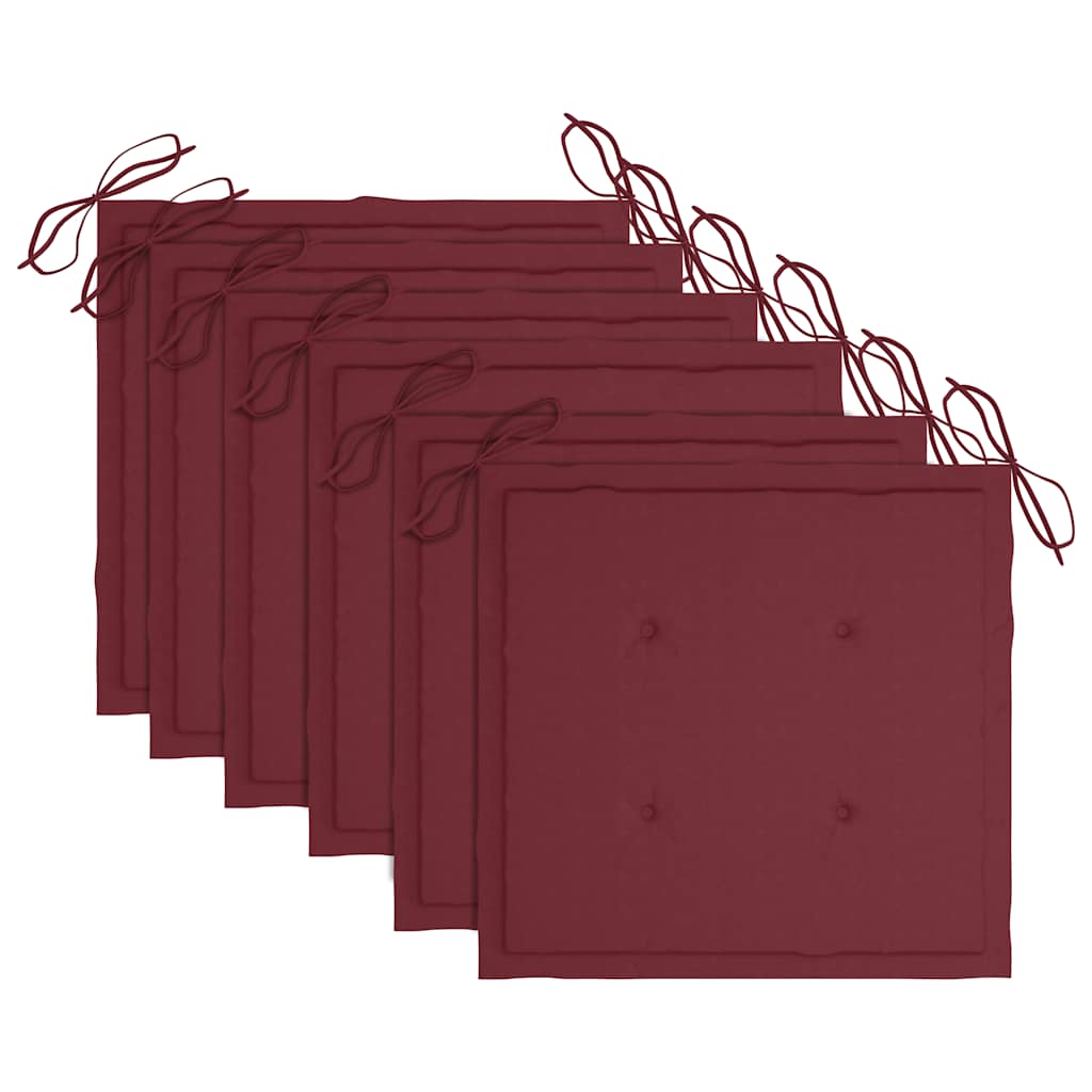 Scaune grădină pliabile, cu perne, 6 buc., lemn masiv de acacia GartenMobel Dekor