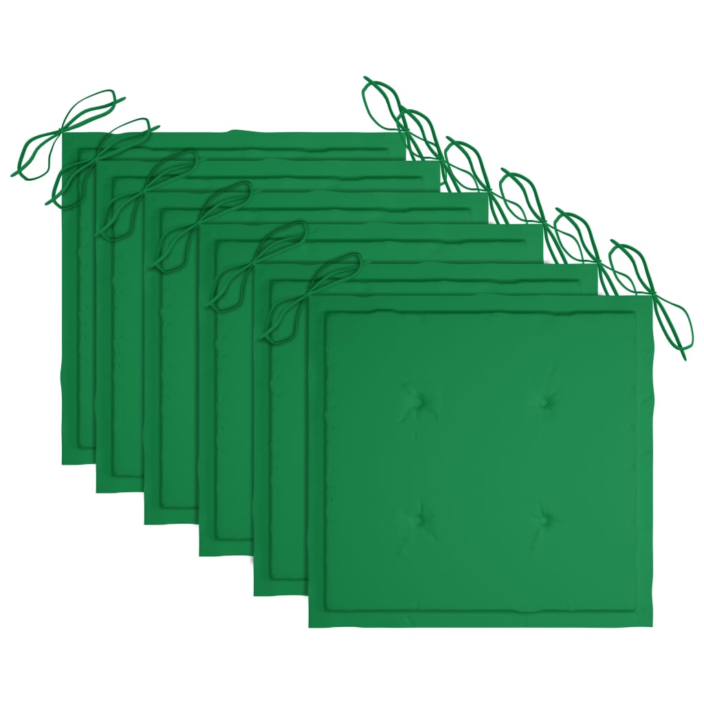 Scaune grădină pliabile, cu perne, 6 buc., lemn masiv de acacia GartenMobel Dekor