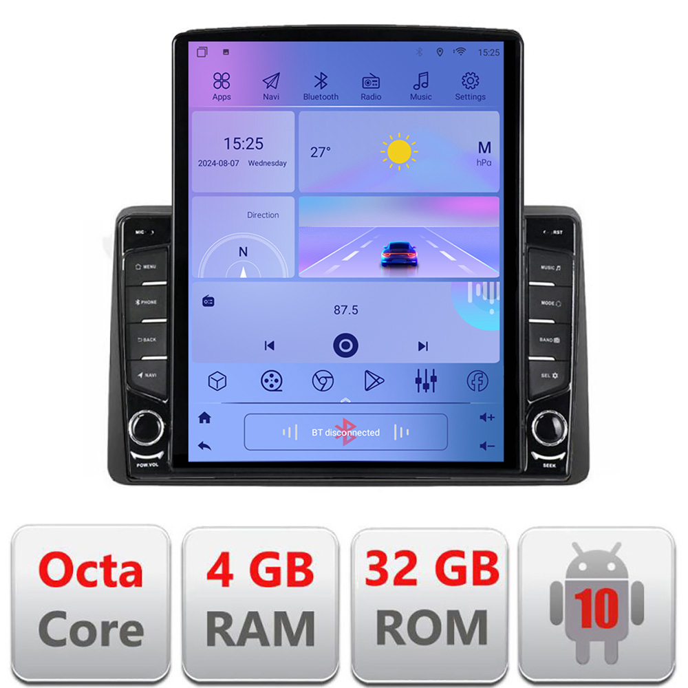 Navigație Android Dacia Duster 2019+ Tesla 9.7 inch, 4GB RAM, 32GB, 4G