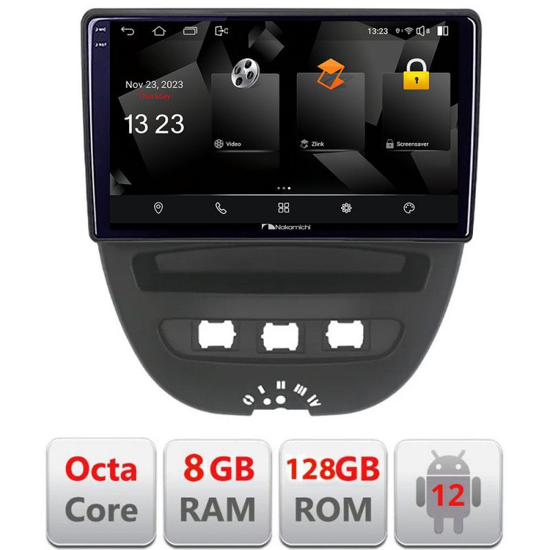 Navigatie Android Citroen C1, Peugeot 107, Toyota Aygo 2005-2014 8GB+128GB
