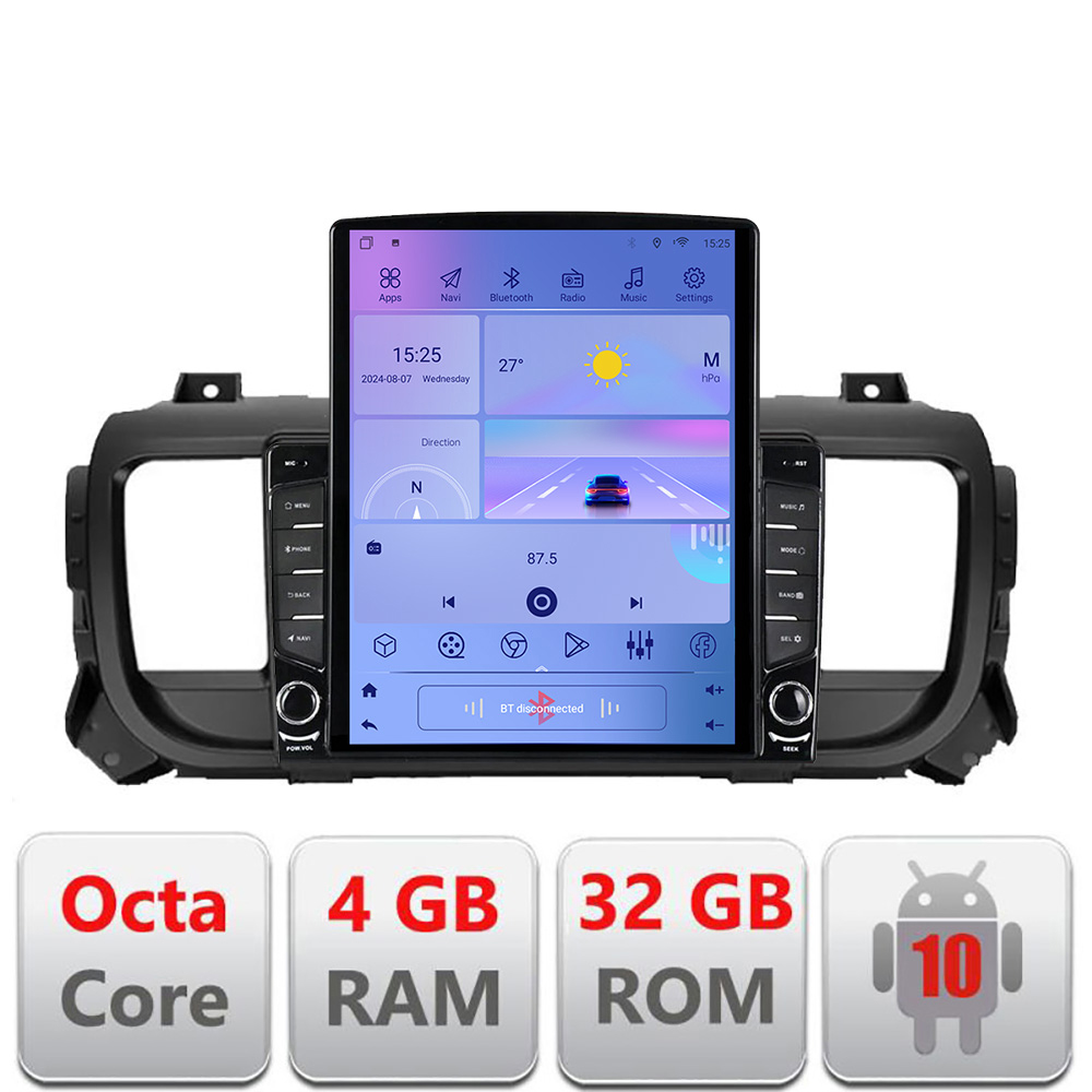 Navigație Android 9.7 inch pentru Citroen Jumpy, Proace și Traveller