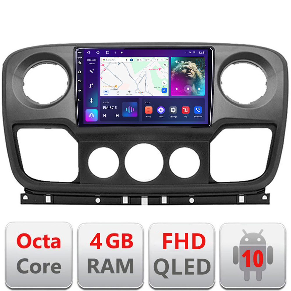 Navigatie Android QLED 4+64 pentru Opel Movano si Renault Master 2010-2021
