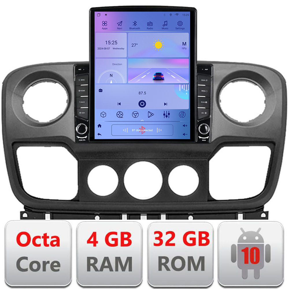 Navigație Android Opel Movano / Renault Master 2010-2021, 9.7 inch LTE