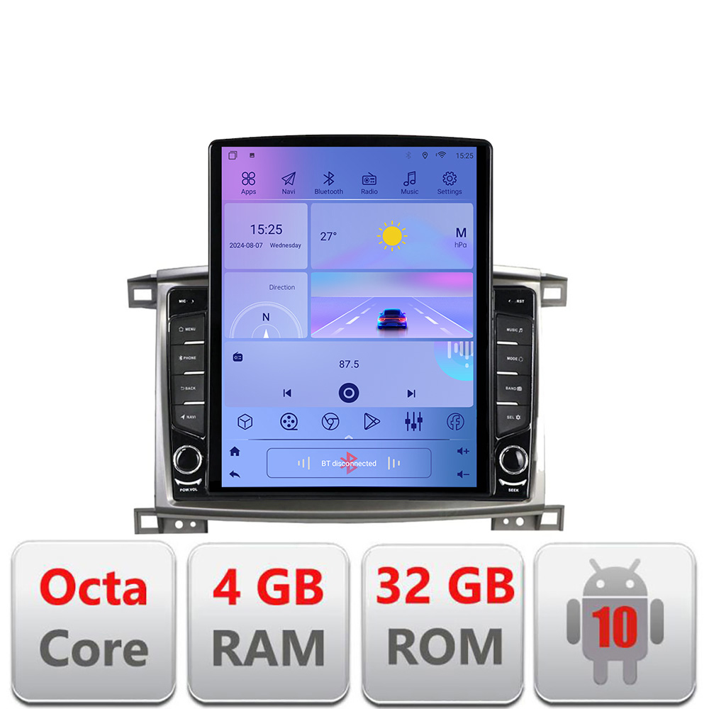 Navigație Android Toyota Land Cruiser L100 2002-2008, ecran Tesla 9.7 inch