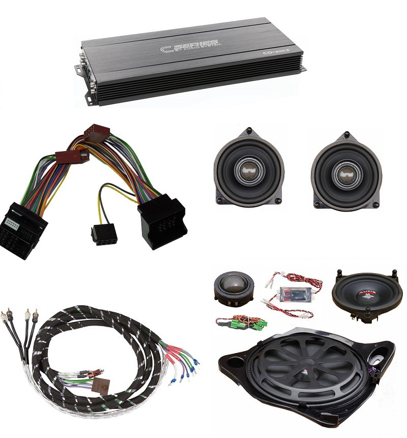 Pachet audio dedicat Mercedes 690W cu amplificator si difuzoare plug&play