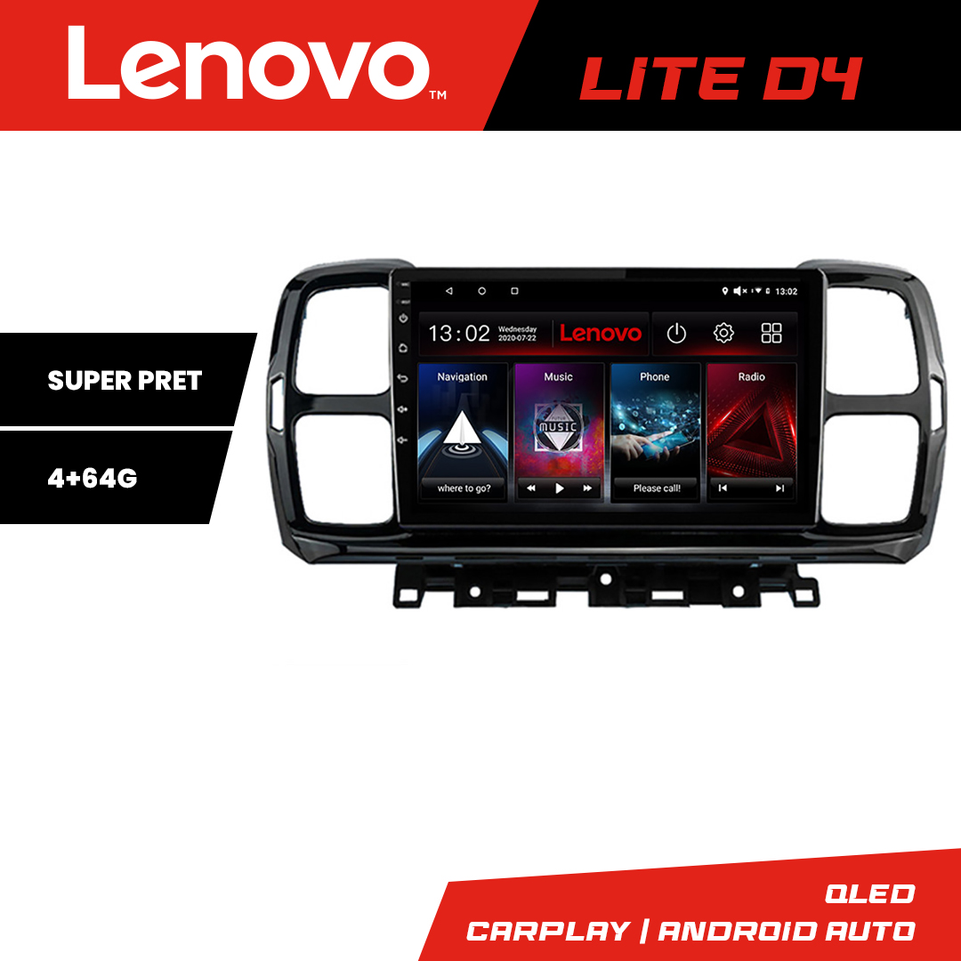 Navigație Android Citroen C5 Aircross 4GB+64GB GPS WiFi Lenovo