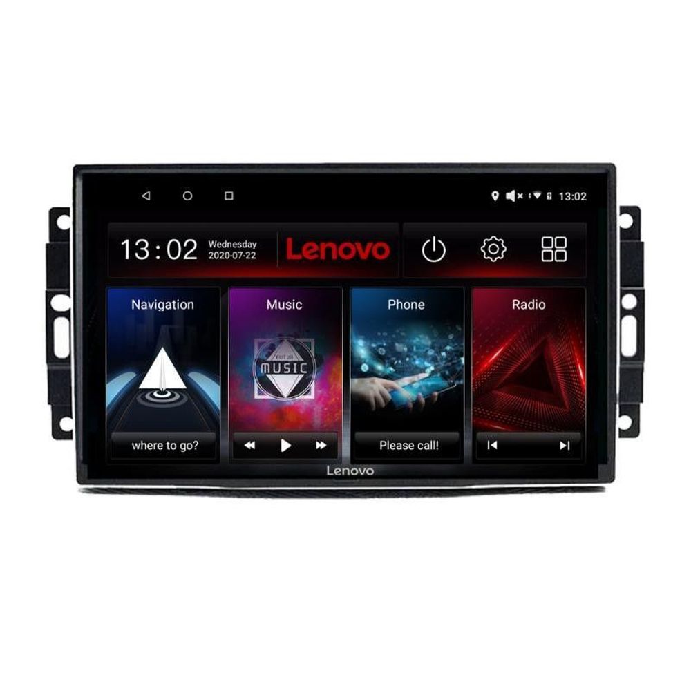 Navigație auto Lenovo 6+128 GB Android pentru Chrysler Jeep cu Waze și USB