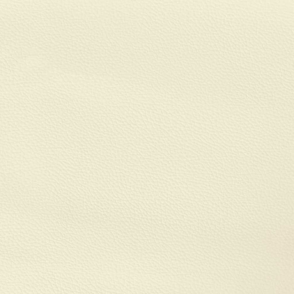 Tăblie de pat cu aripioare, crem, 183x16x118/128 cm, piele eco GartenMobel Dekor