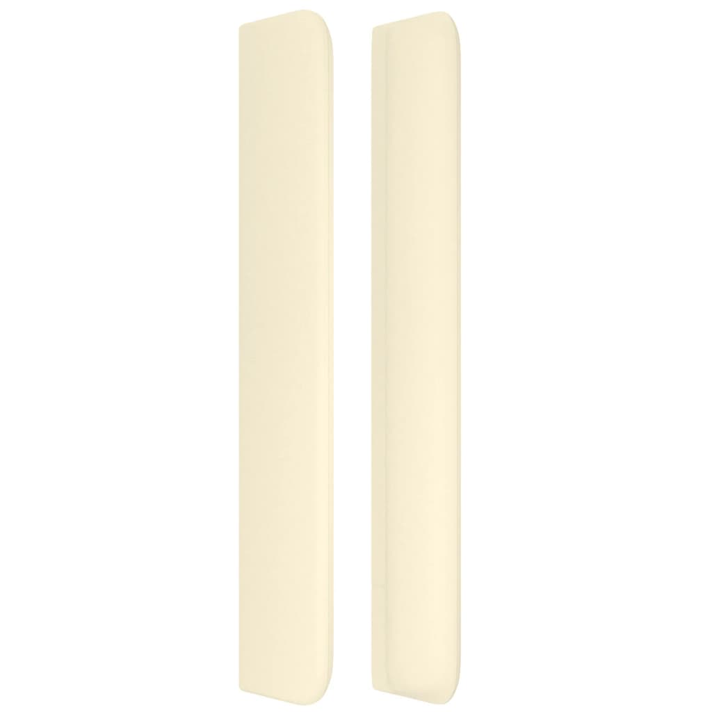 Tăblie de pat cu aripioare, crem, 183x16x118/128 cm, piele eco GartenMobel Dekor