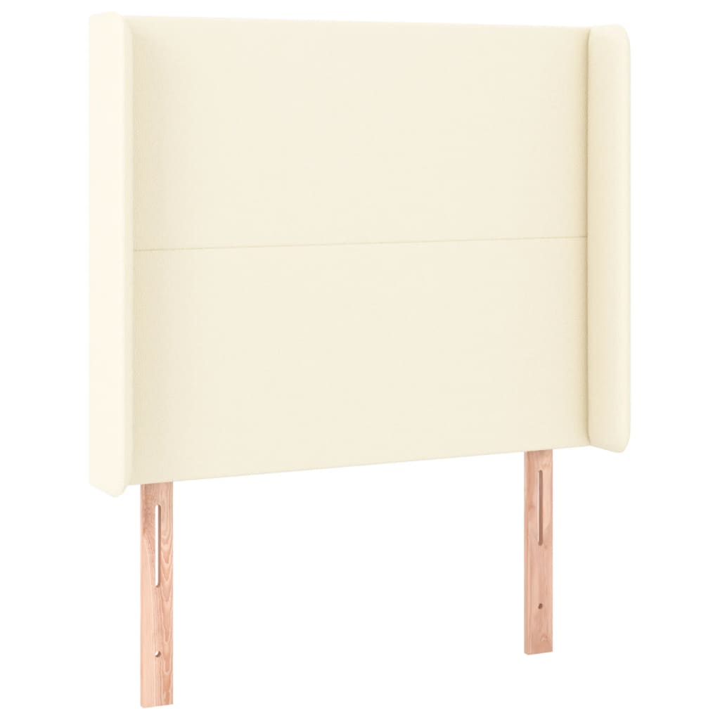 Tăblie de pat cu aripioare, crem, 93x16x118/128 cm, piele eco GartenMobel Dekor