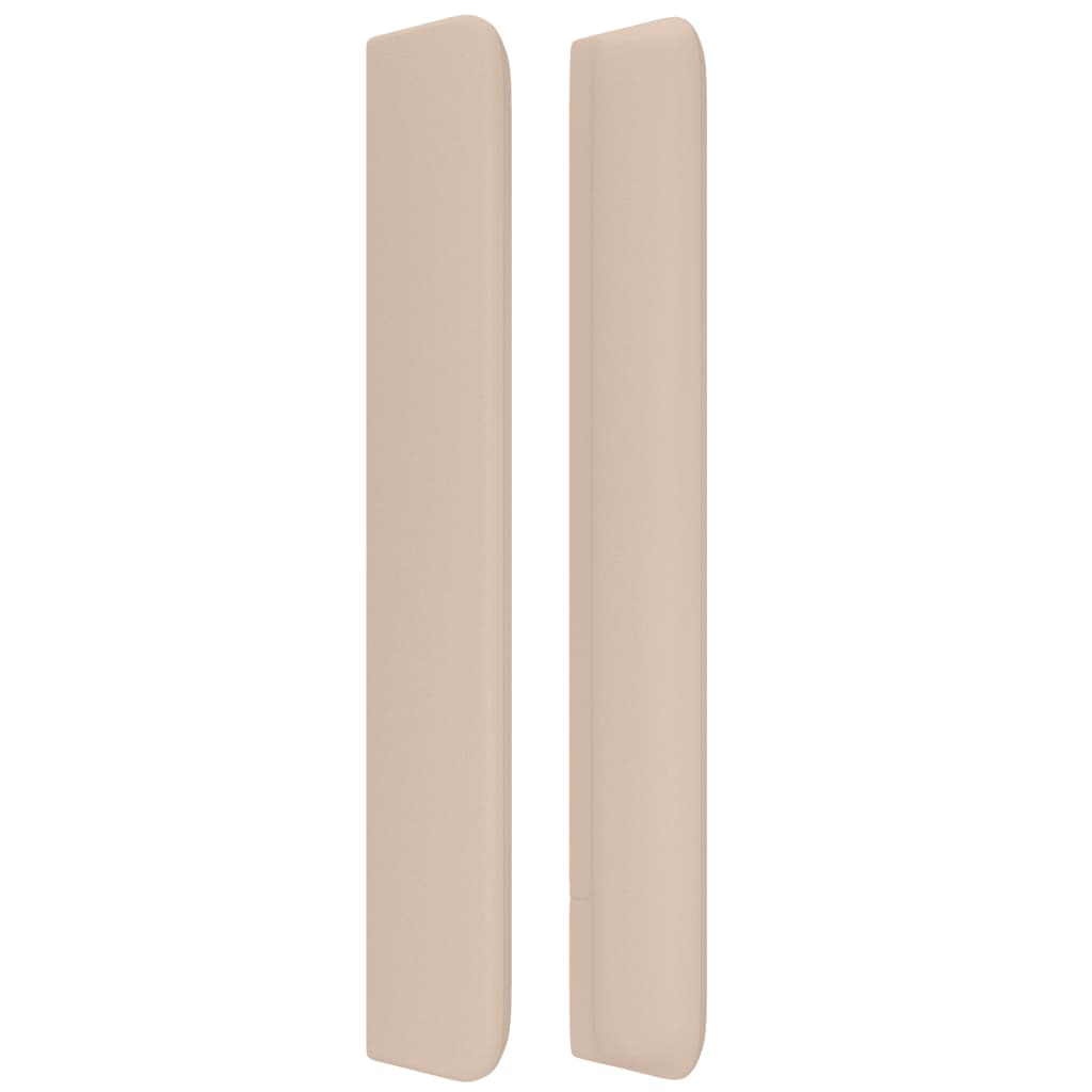 Tăblie pat cu aripioare cappuccino 203x16x118/128 cm piele eco GartenMobel Dekor