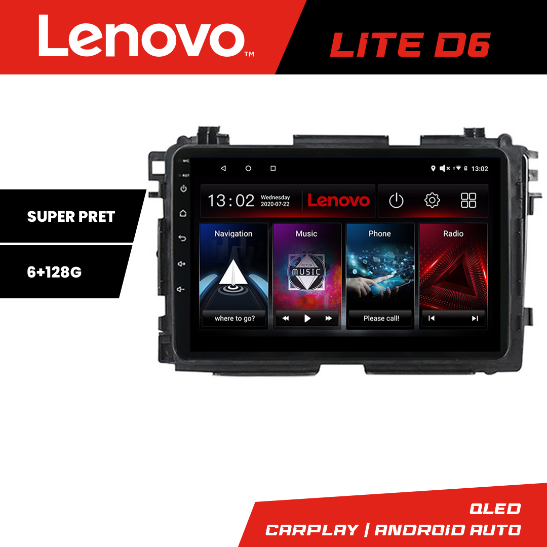 Navigație Android Honda HR-V 2013-2018, GPS, 6GB RAM, 128GB, Lenovo