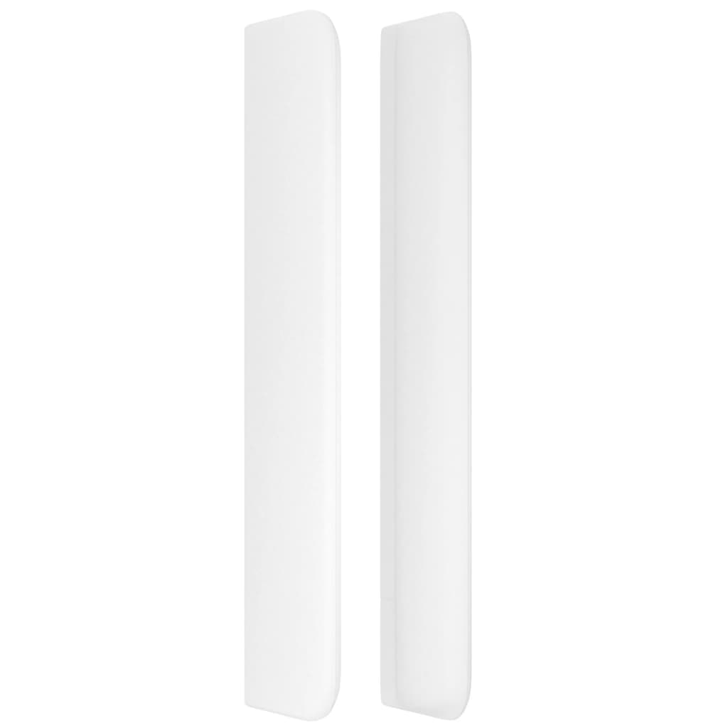 Tăblie de pat cu aripioare, alb, 103x16x118/128 cm, piele eco GartenMobel Dekor