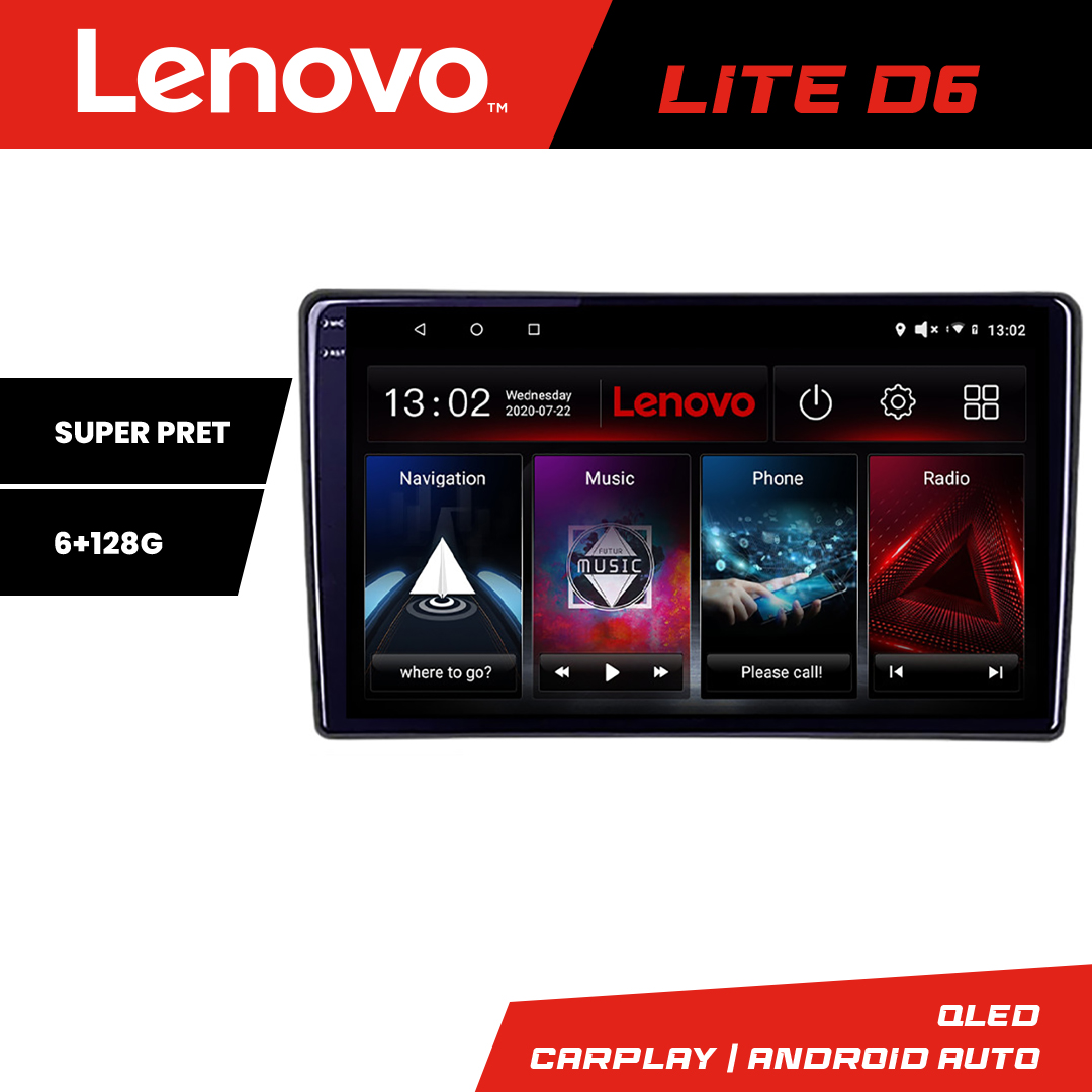 Navigație Toyota cu Android, GPS, radio și internet 6GB+128GB Lenovo