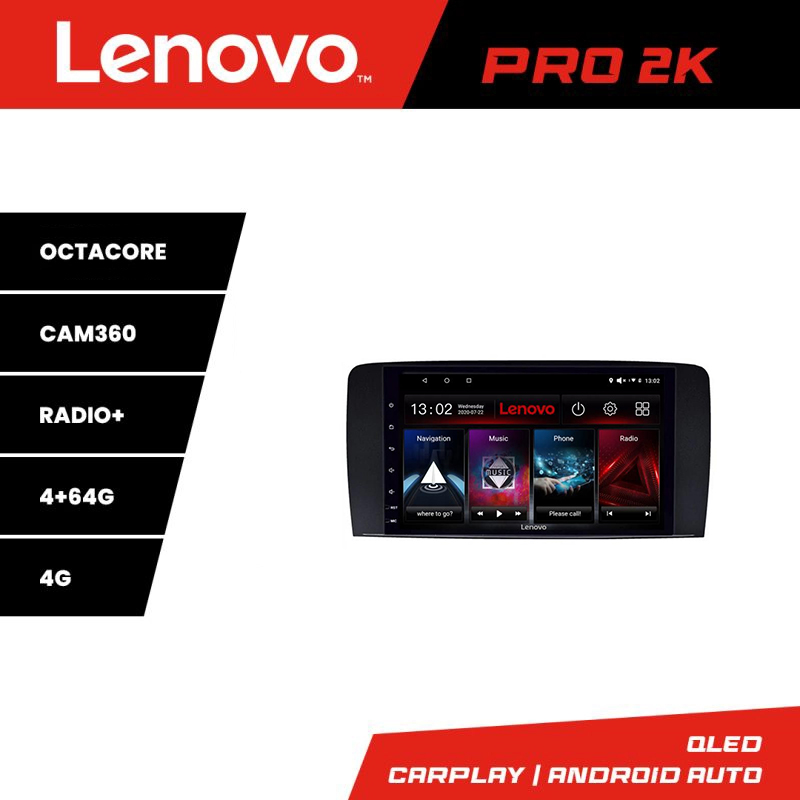 Navigatie Android Mercedes Clasa R W251 Lenovo 2K QLED 4GB+64GB
