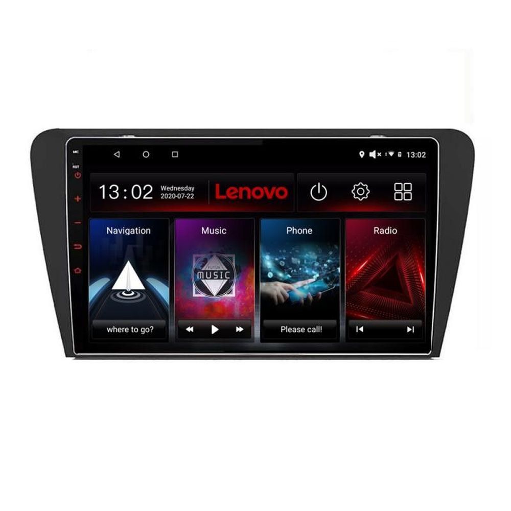 Navigație Android Lenovo QLED 2K 4+64GB pentru Skoda Octavia 3 cu 360