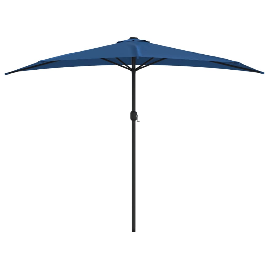 Umbrelă balcon, tijă aluminiu albastru 300x155x223cm semirotund GartenMobel Dekor