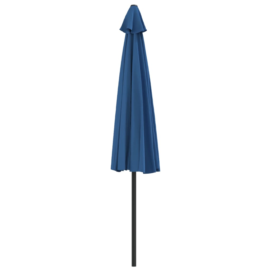 Umbrelă balcon, tijă aluminiu albastru 300x155x223cm semirotund GartenMobel Dekor