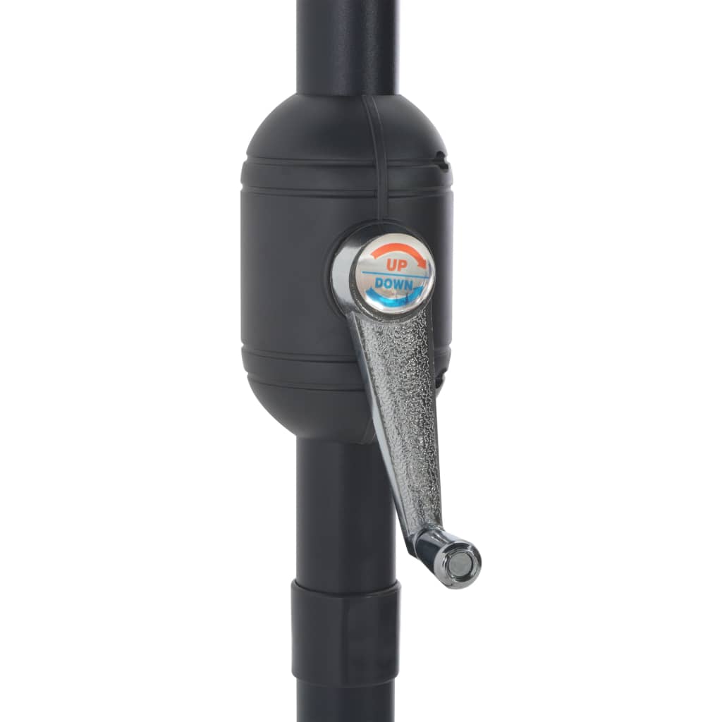 Umbrelă balcon tijă aluminiu cărămiziu 300x155x223cm semirotund GartenMobel Dekor