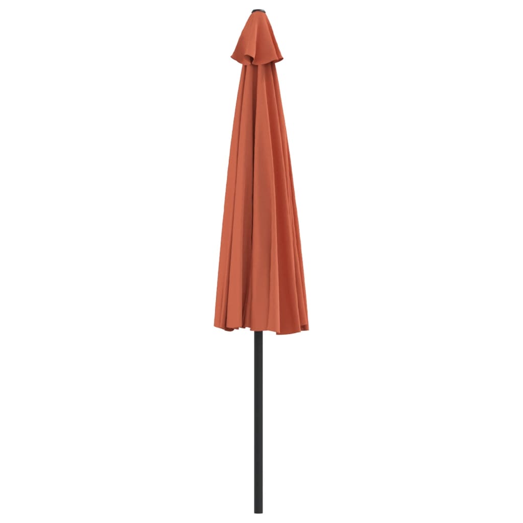 Umbrelă balcon tijă aluminiu cărămiziu 300x155x223cm semirotund GartenMobel Dekor