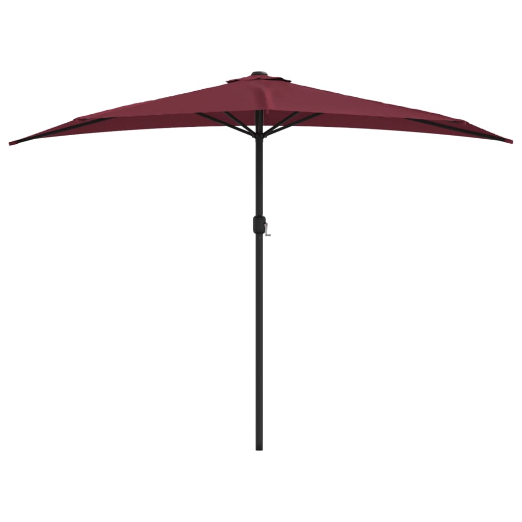 Umbrelă de balcon, tijă aluminiu bordo 300x155x223cm semirotund GartenMobel Dekor