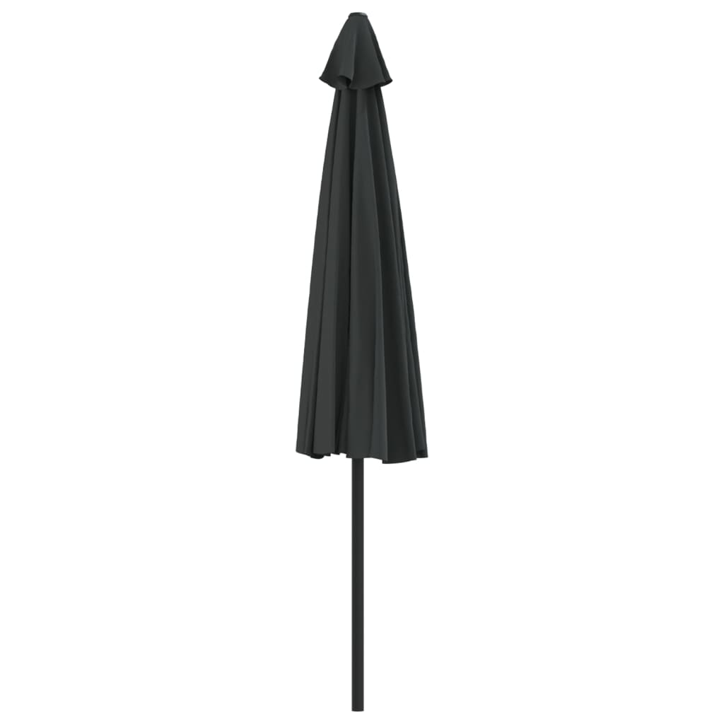 Umbrelă de balcon tijă aluminiu negru 300x155x223cm semirotund GartenMobel Dekor
