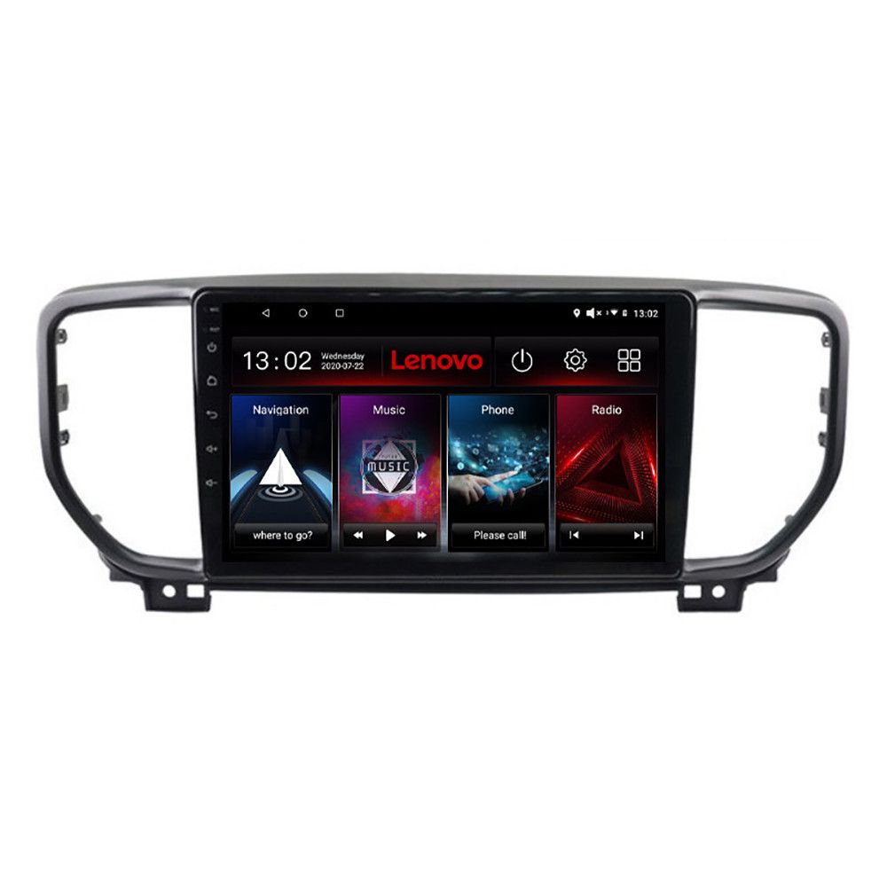 Navigație Android Lenovo QLED 2K 4+64 pentru Kia Sportage 2019