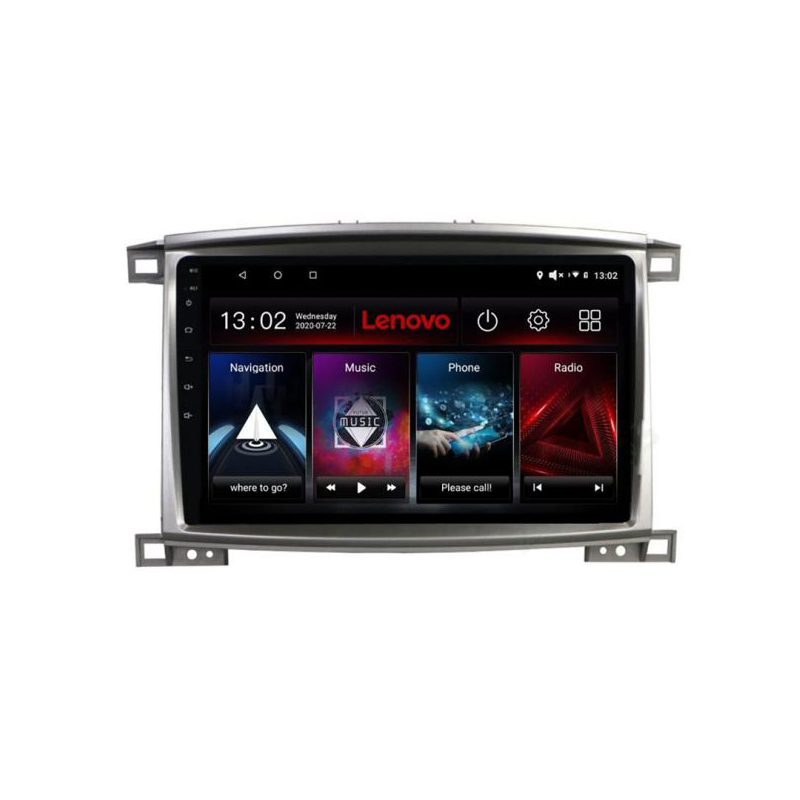Navigatie Toyota Land Cruiser L100 2002-2008 Lenovo 2K QLED 4+64GB 360