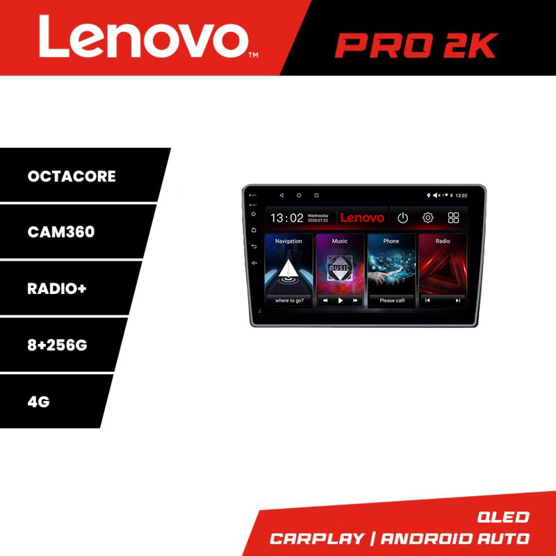 Navigatie Android Lenovo pentru Citroen C3 2018+ QLED 2K 8GB+256GB