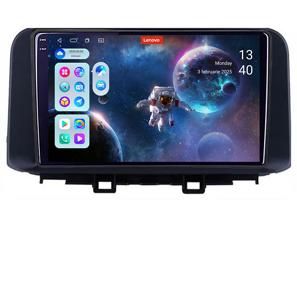 Navigație Android Hyundai Kona Lenovo Pro 2K QLED 12GB+256GB 4G Cam 360