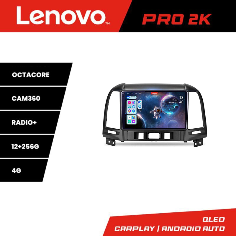 Navigație Hyundai Santa Fe 2006-2011 Lenovo QLED 2K 12+256GB Android