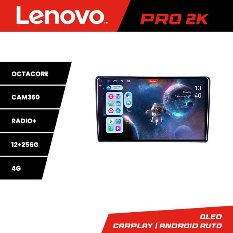 Navigație Android Citroen C3 2018+ Lenovo QLED 2K 12GB+256GB 360