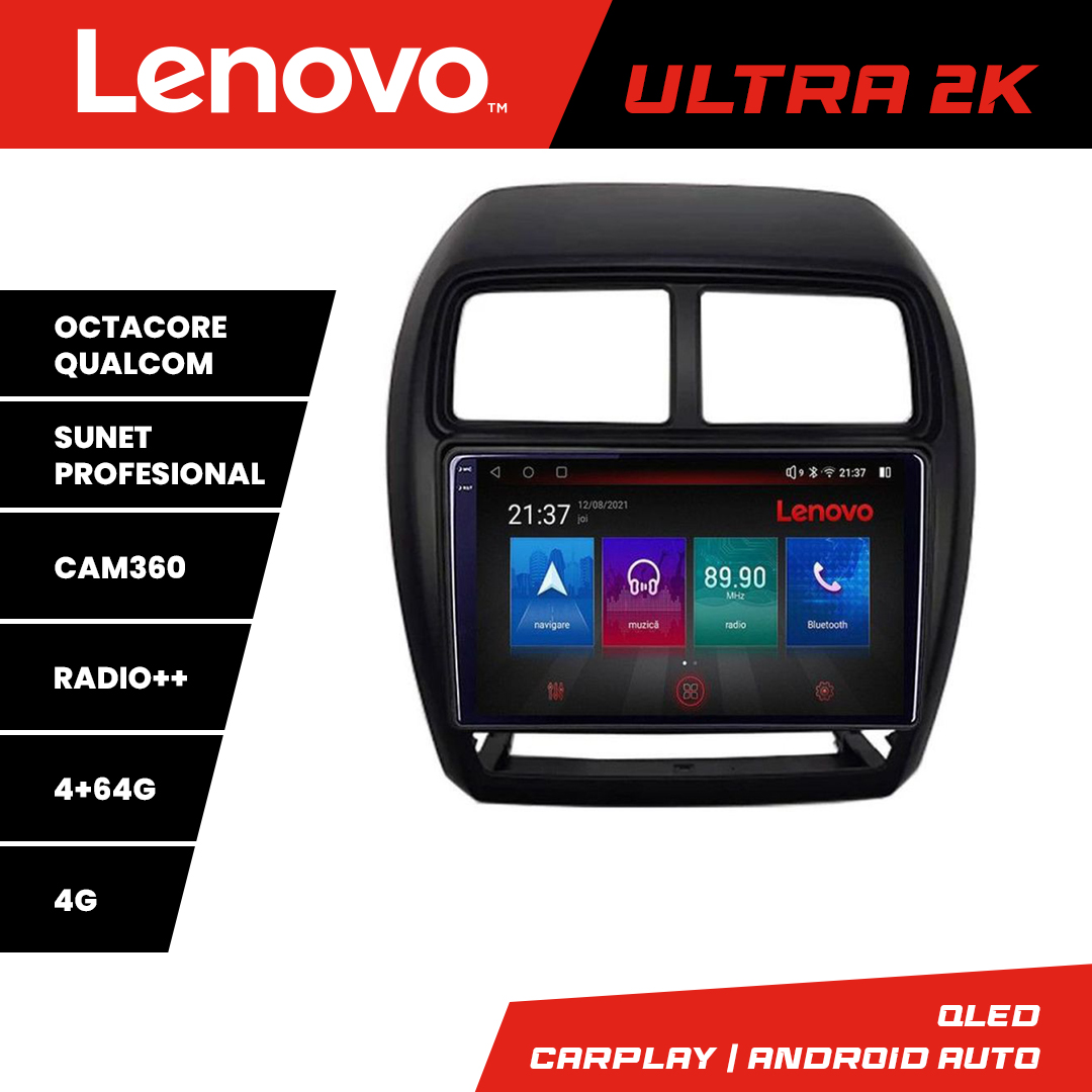 Navigație Android Peugeot 4008 2012-2018 QLED 4GB+64GB 4G GPS Lenovo